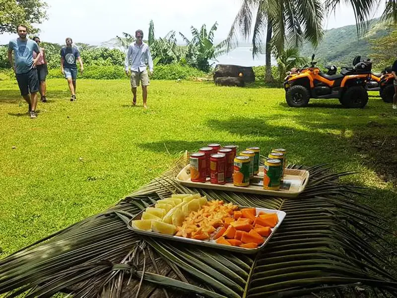 ATV cultural tour Faanui Valley heritage Bora Bora