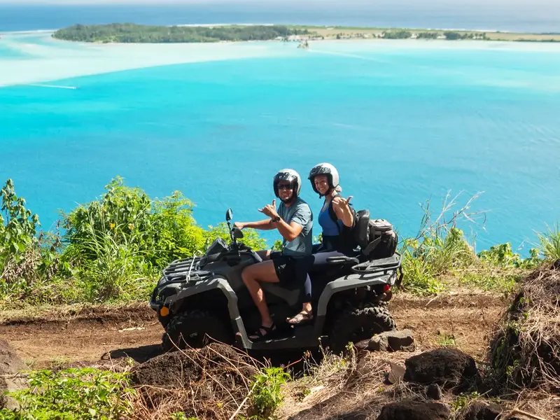 ATV quad on Mount Popoti 360° viewpoint Bora Bora